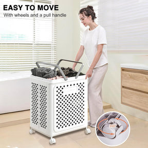LuxorMove – Foldable Rolling Laundry Basket