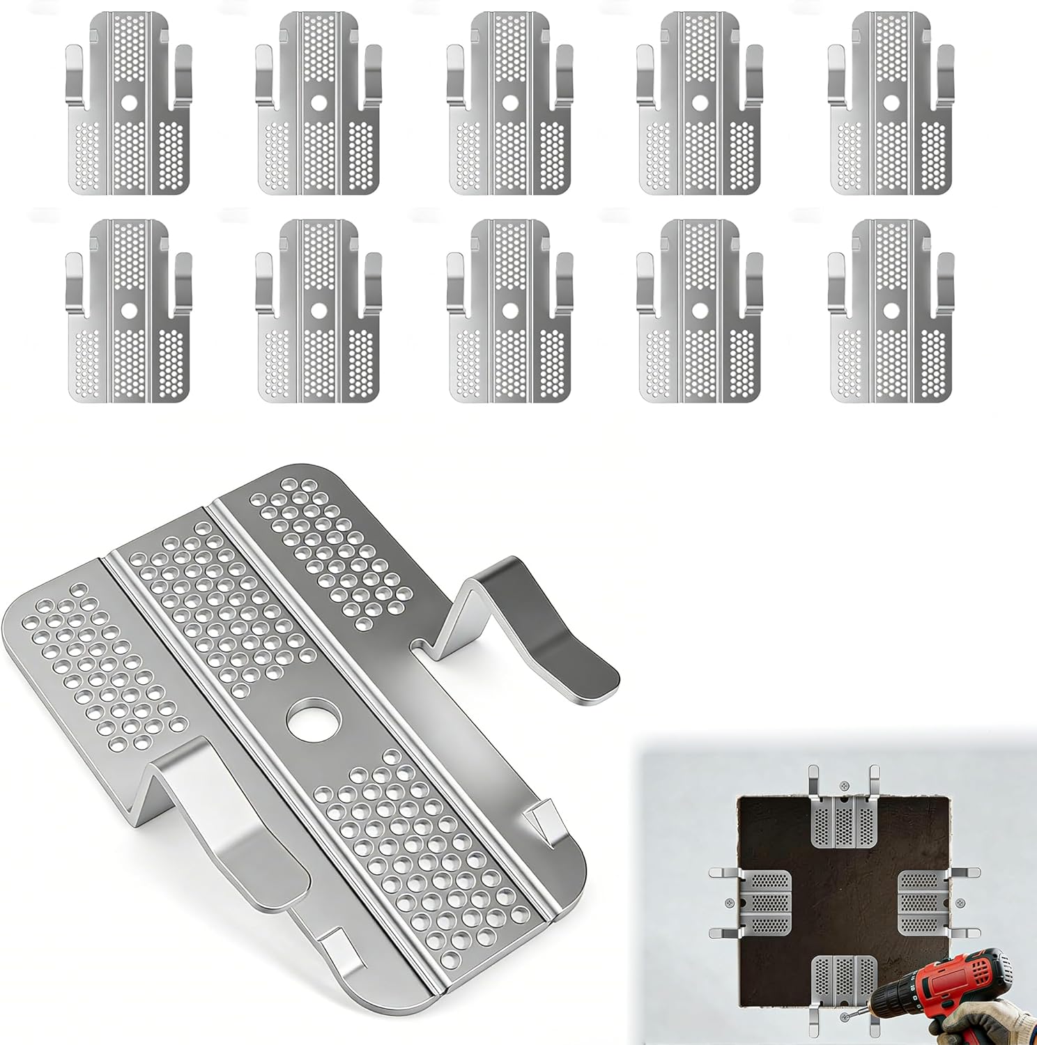 WallMate – No-Stud Drywall Repair Support Clip Kit
