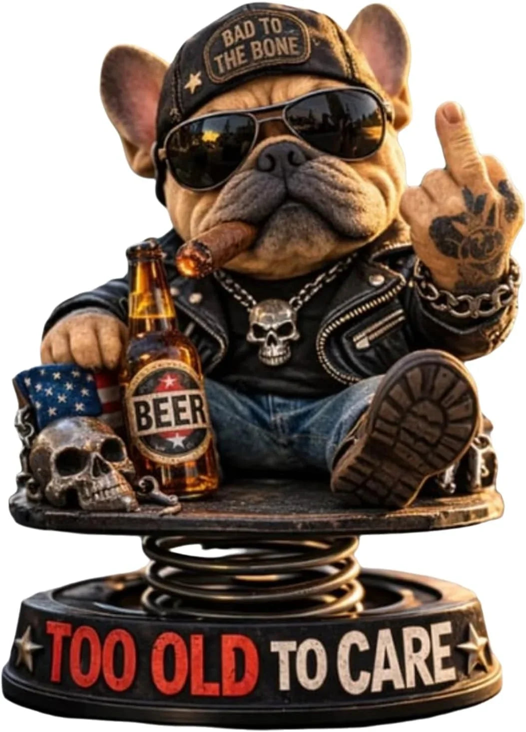 DashMood – “Too Old To Care” Dashboard Bobblehead