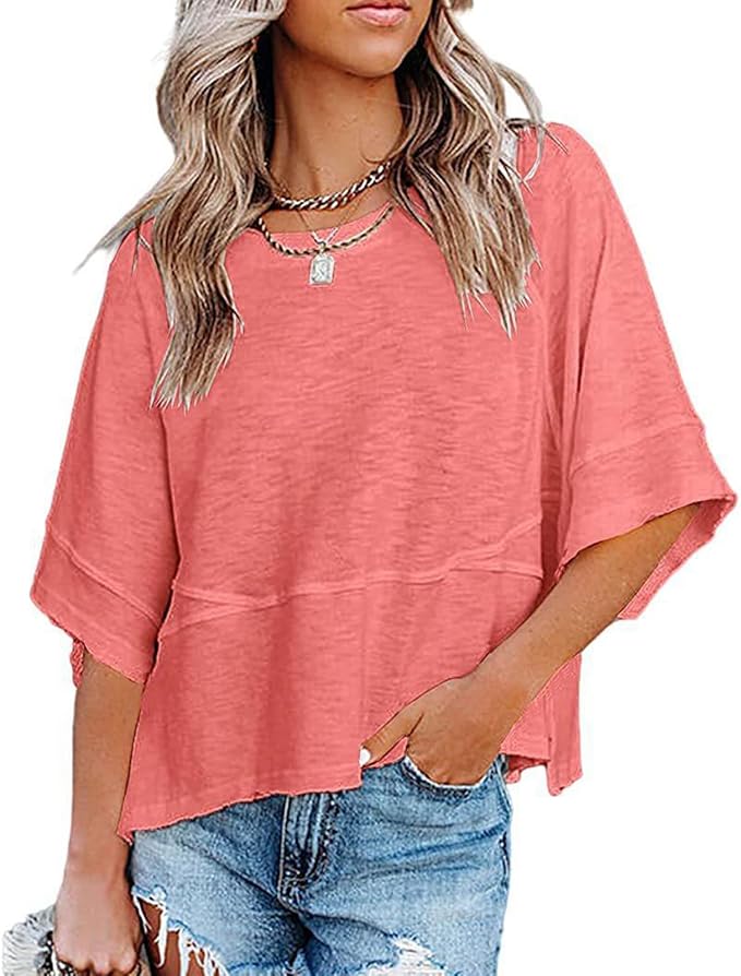 BellAura – Solid Color Bell Sleeve T-Shirt