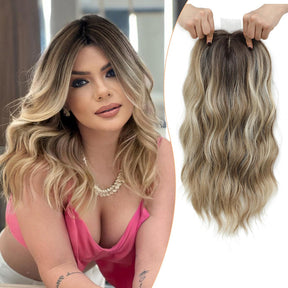 VolumeGrace – Seamless Wavy Hair Topper Extension