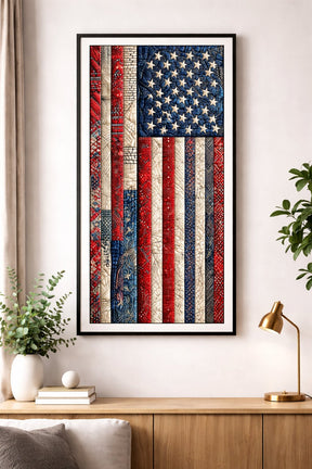 DiamondCraft – American Flag DIY 5D Diamond Painting Kit