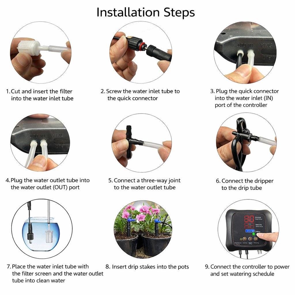 💧 12-Plant Solar Drip Irrigation Kit 🔥