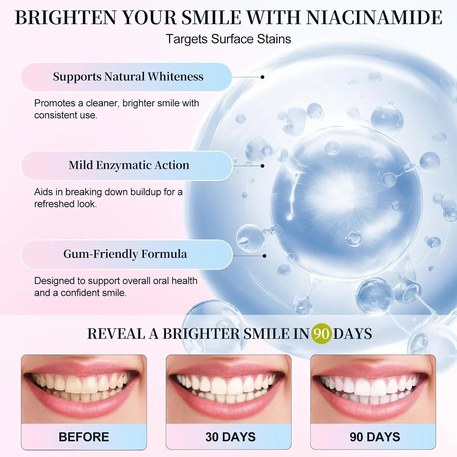 Niacinamide Whitening Toothpaste – Stain Removal & Fresh Breath