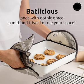 HeatGuard – Bat-Inspired Oven Mitt & Pot Holder Set