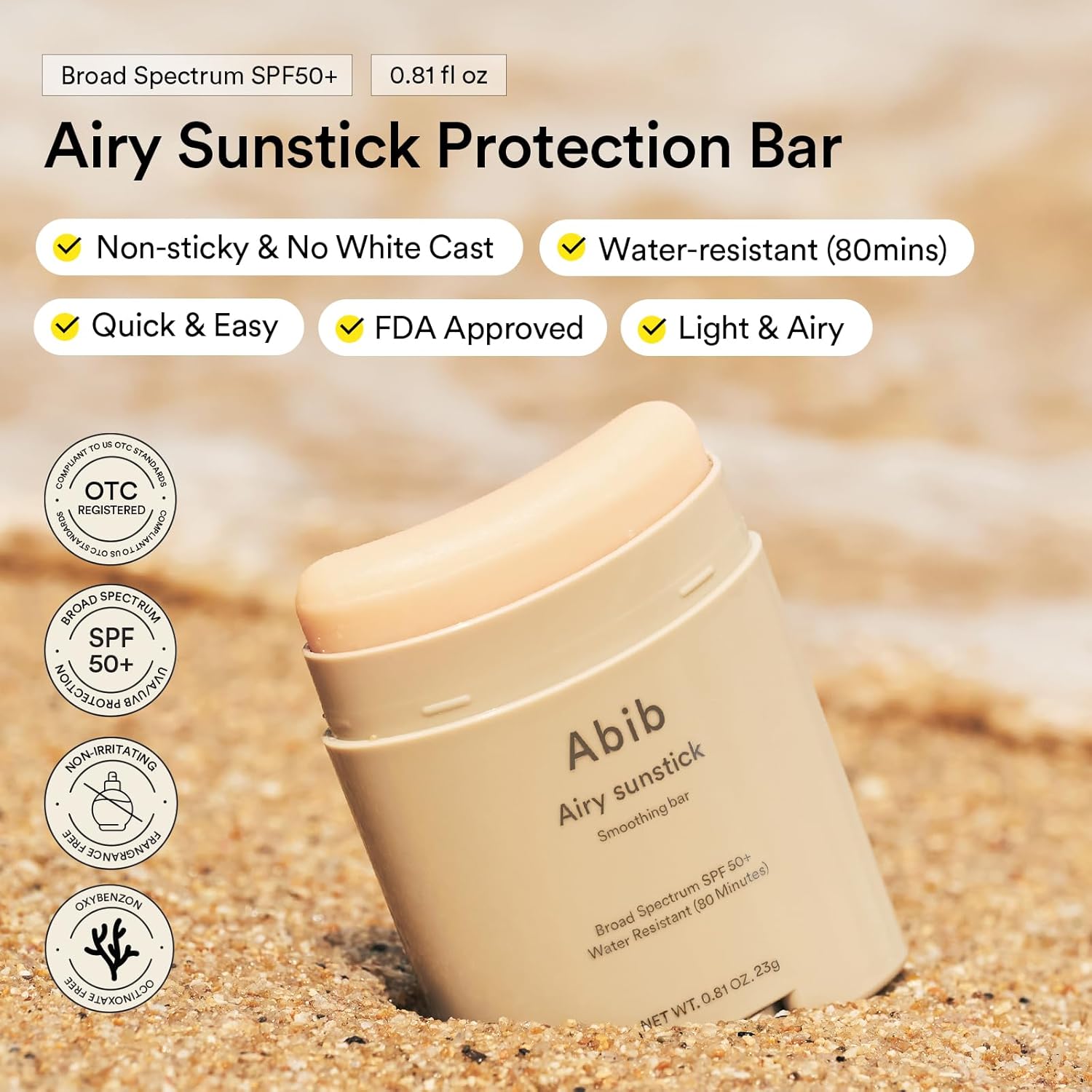 GlowBarrier – Lightweight Sunscreen Stick SPF50+