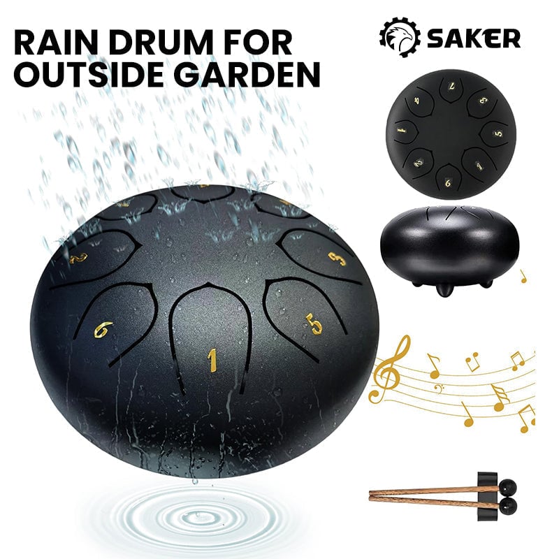 DrizzleTune – Outdoor Rain Music Drum Decor