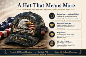 FreedomEagle – 250 Years Patriotic Heritage Cap