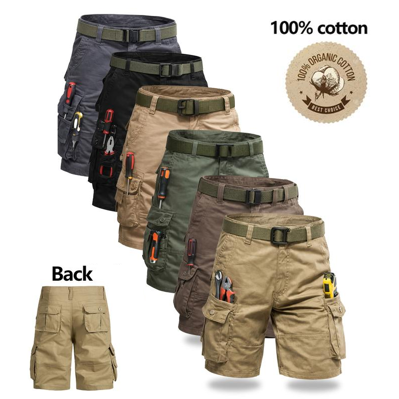 RangerCore – Organic Cotton Hiking Work Cargo Shorts