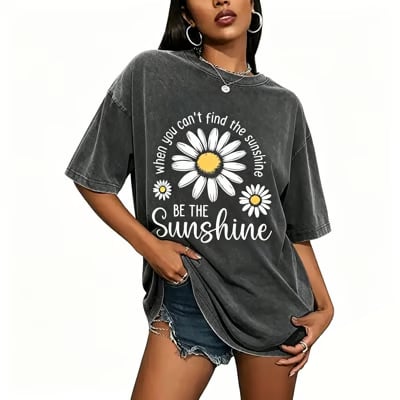 CottonGlow – Breathable Loose Fit Summer Tee for Women