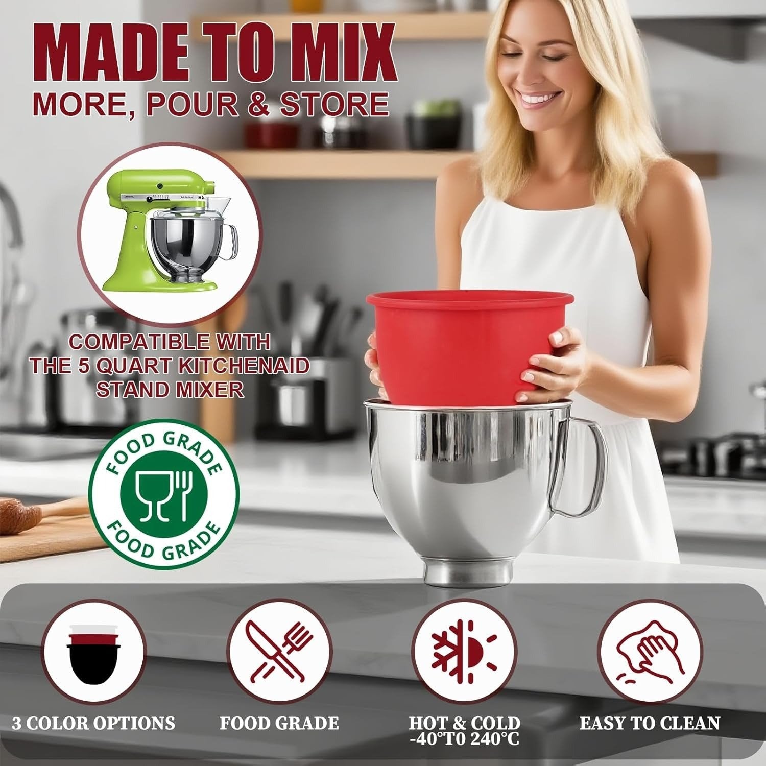 BowlShield – Food Grade Stand Mixer Silicone Liner