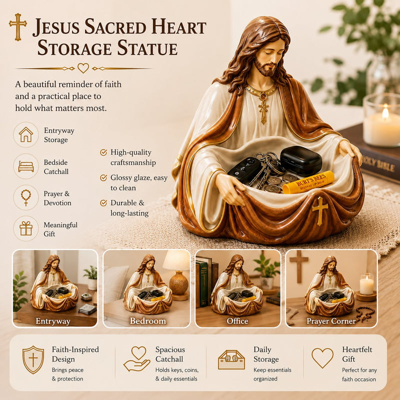 FaithKeeper – Handcrafted Jesus Storage Bowl