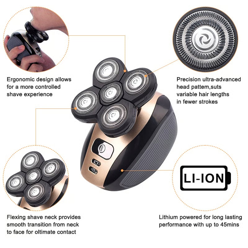 GroomFlex | 5-in-1 4D Electric Shaver Kit