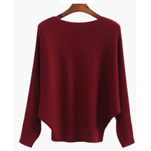 CozyWave – Women’s Boat Neck Bat Sleeve Knitted Sweater