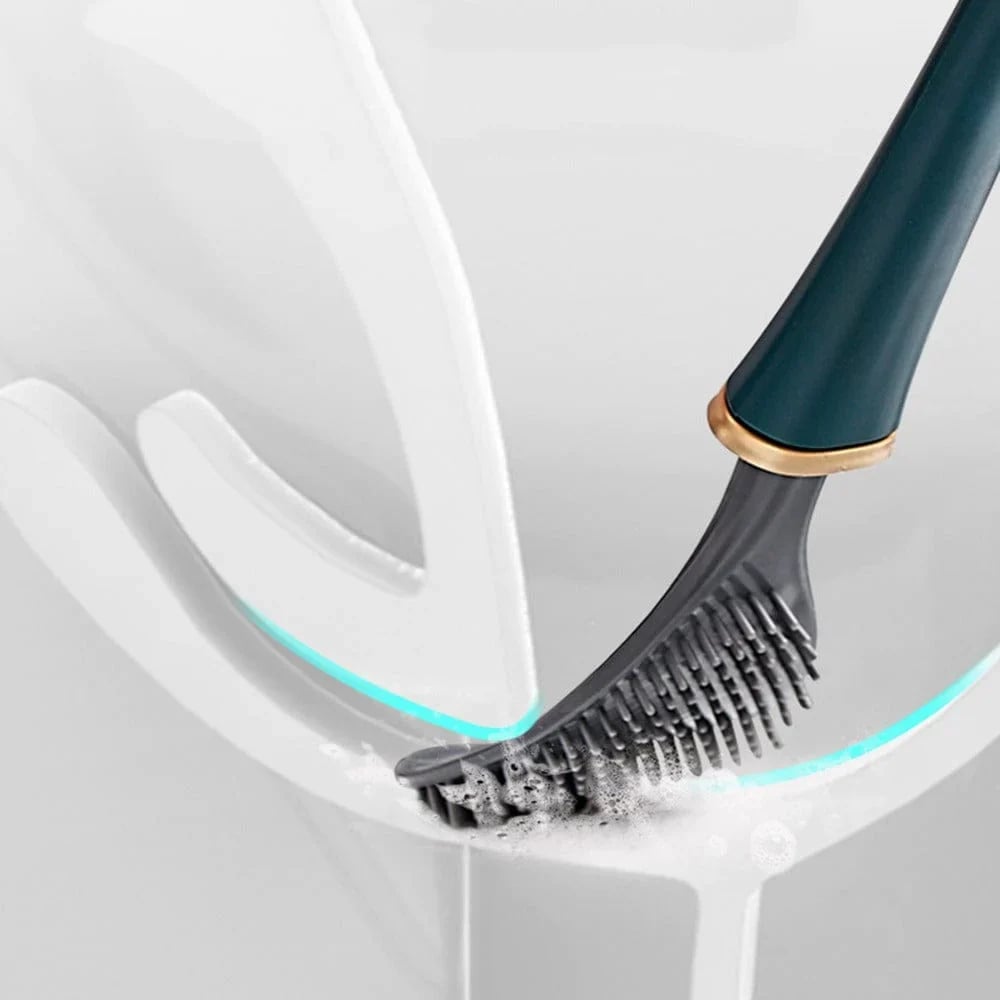 CleanFlow – Flexible Silicone Toilet Brush Set