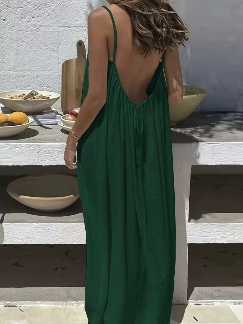 TitanAllure – Adjustable Strap Open-Back Dress