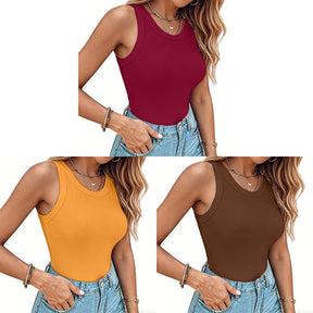 LunaFit – Seamless Comfort Ribbed Tank Top