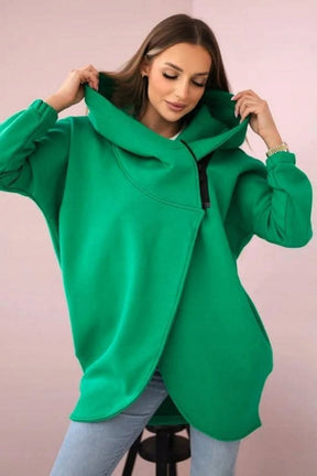 FlexiCurve – Stylish Plus Size Half Zip Hoodie