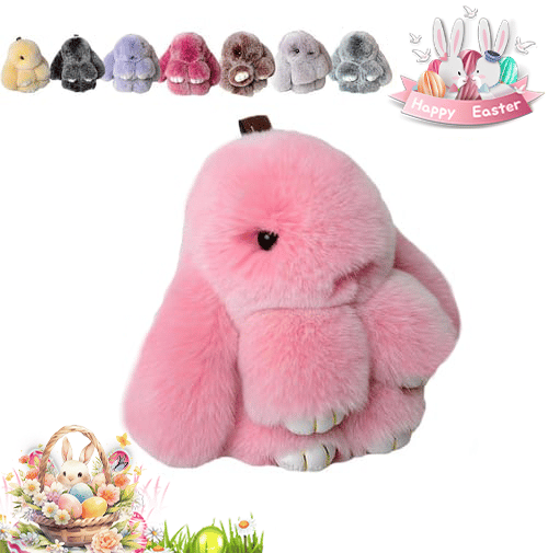 HopCharm – Cute Plush Bunny Keychain