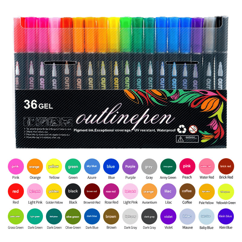GlowStroke – Double Line Outline Marker Pens