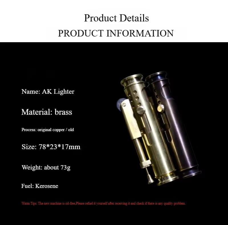 RetroSpark – AK Style Cartridge Metal Lighter