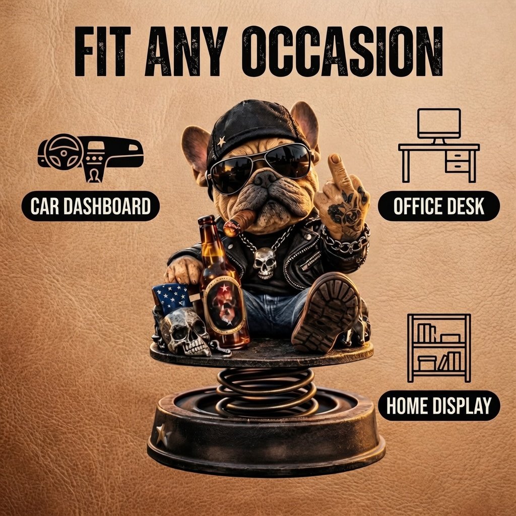 CruiseBoss – Funny Dashboard Bulldog