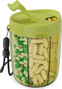 DailyMeds – 6 Compartment Pill Storage Container