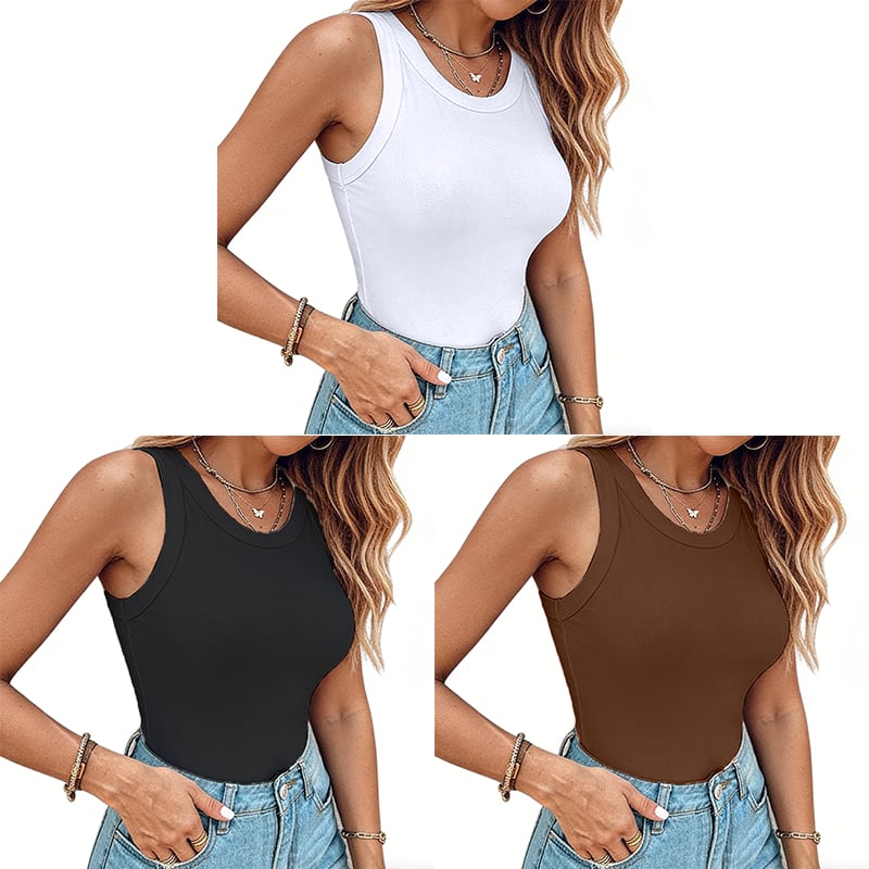 LunaFit – Seamless Comfort Ribbed Tank Top