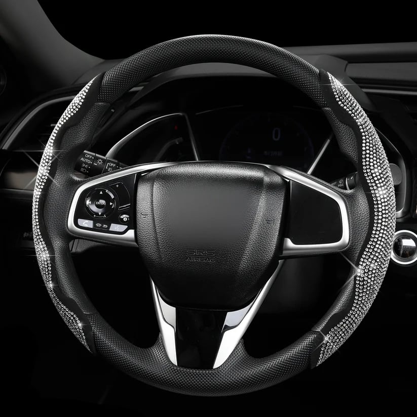 LuxiDrive – Crystal Studded Steering Wheel Cover