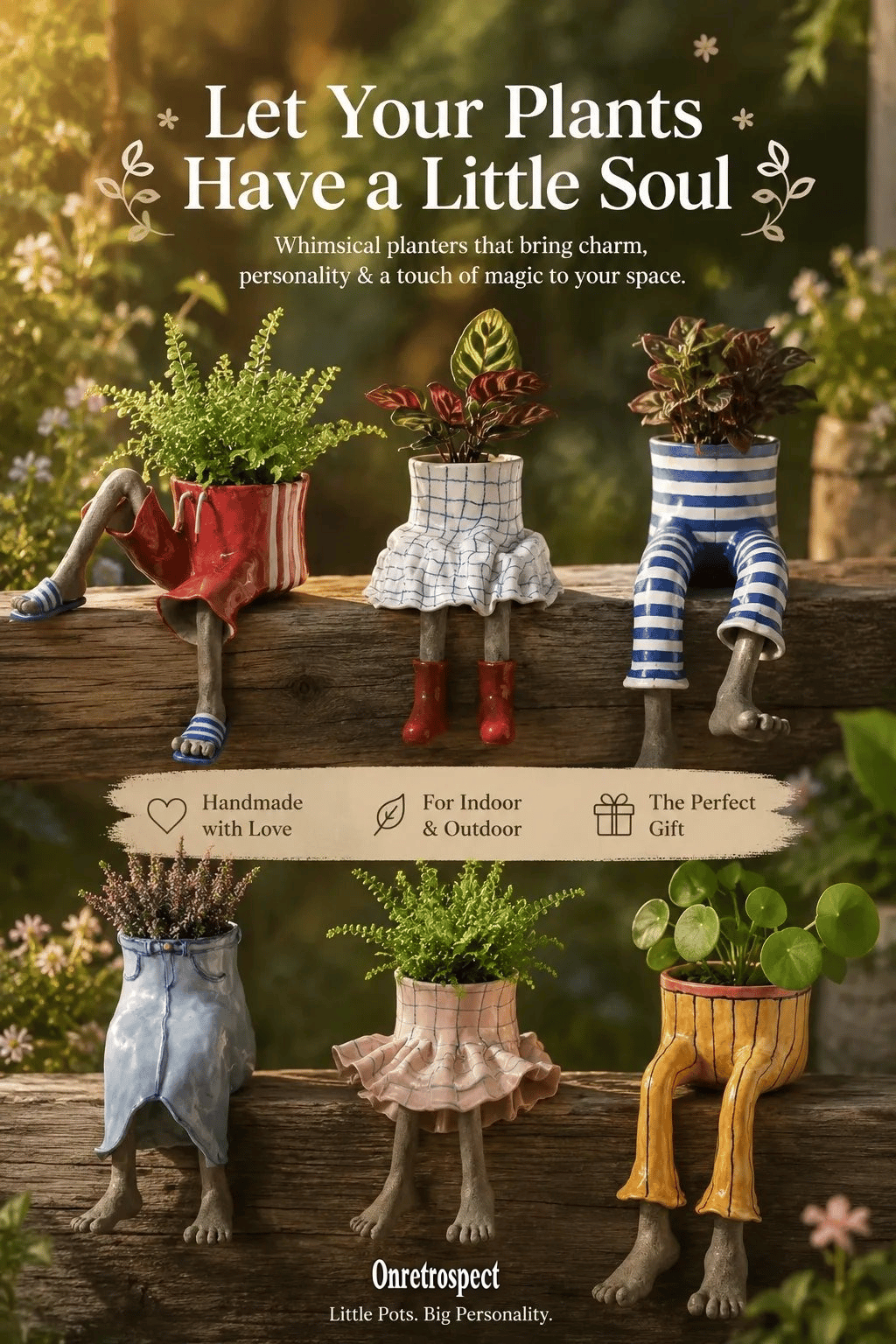 SproutBuddy - Decorative Hanging-Leg Planter