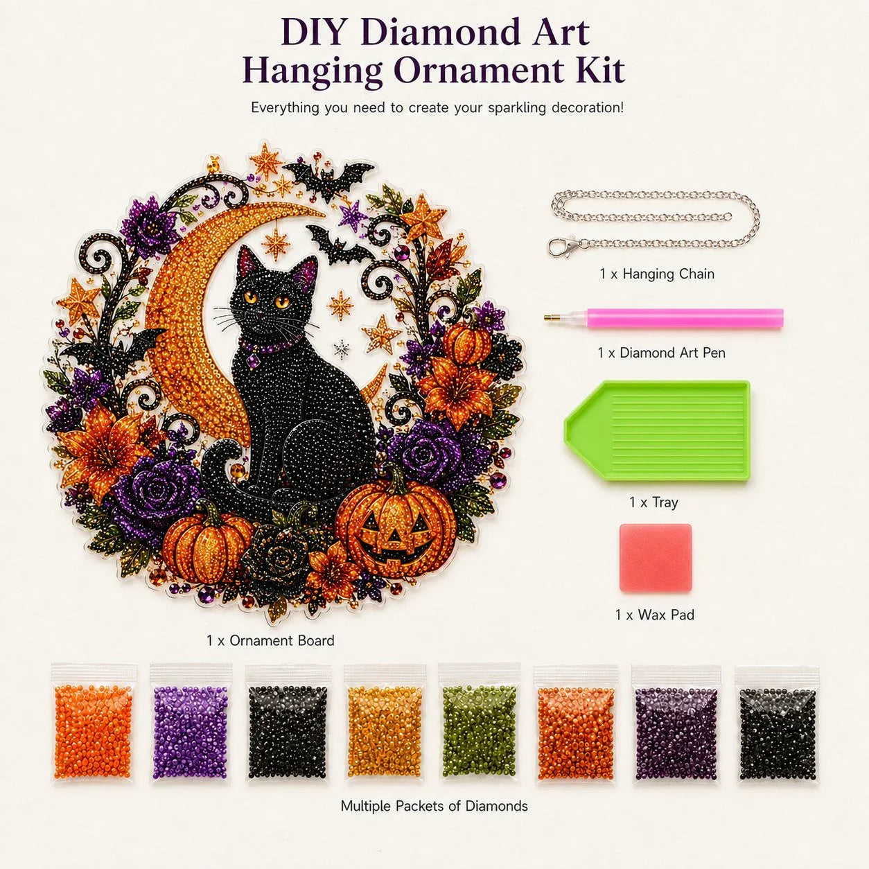 MystiCat – Sparkling Halloween Hanging Kit