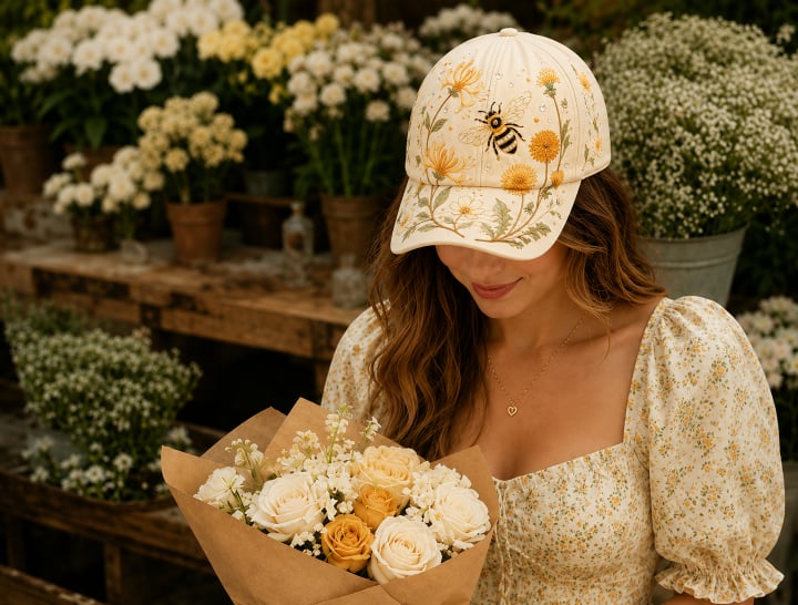 FloraBee – Aesthetic Garden Cap