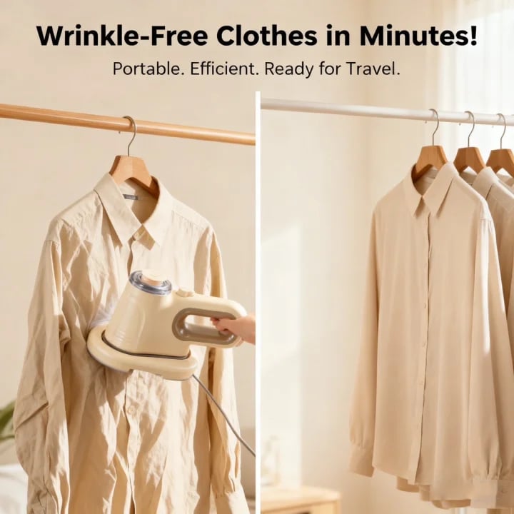 SteamEase – Portable Vacuum Clothes Steamer