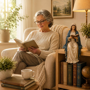 DivineRest - Virgin Mary Reading Figurine