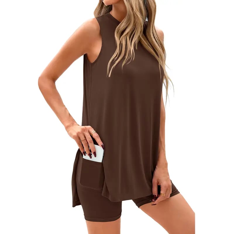RelaxFit – Casual Split Hem Lounge Shorts Set
