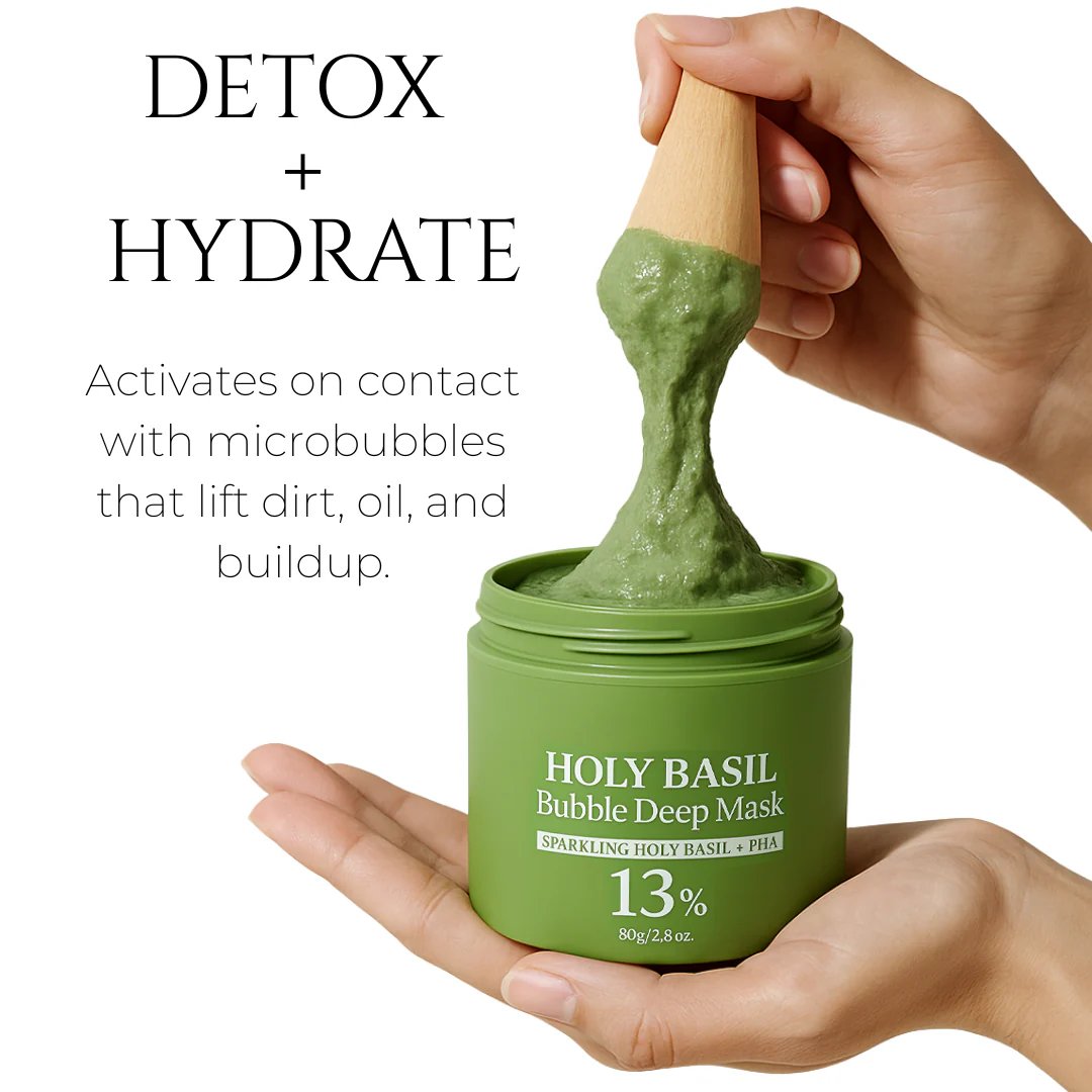 HerbaGlow – Holy Basil Bubble Deep Cleansing Mask