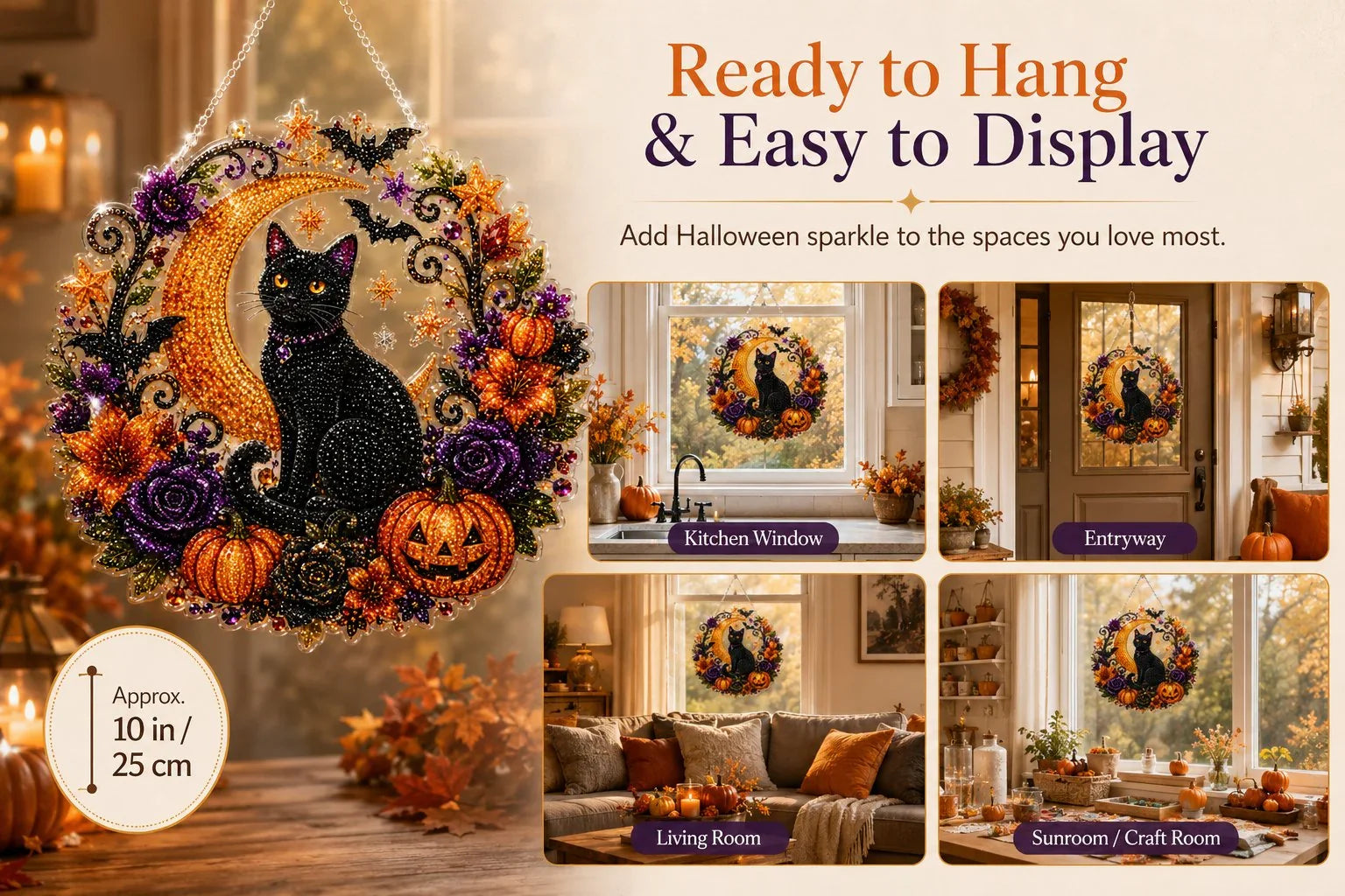 MystiCat – Sparkling Halloween Hanging Kit