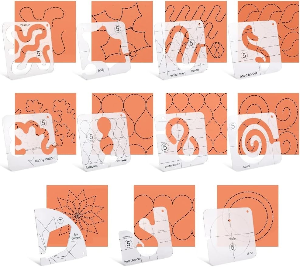 StitchGuide – Free Motion Garment Ruler Set