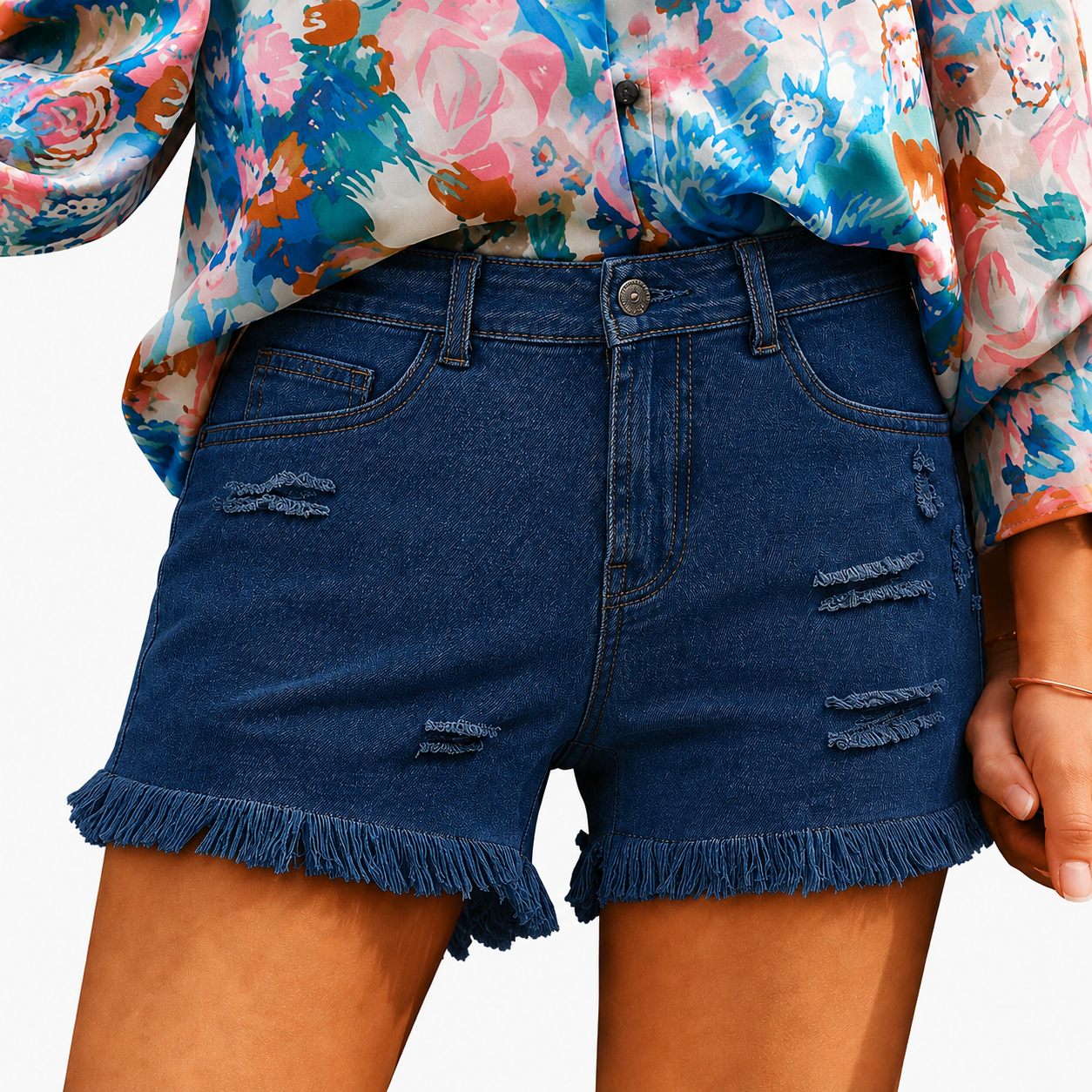 UrbanEase – Women’s Casual Denim Shorts