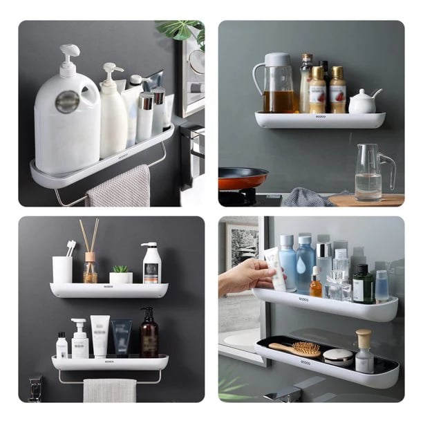 AquaHold – No-Drill Bathroom Storage Shelf