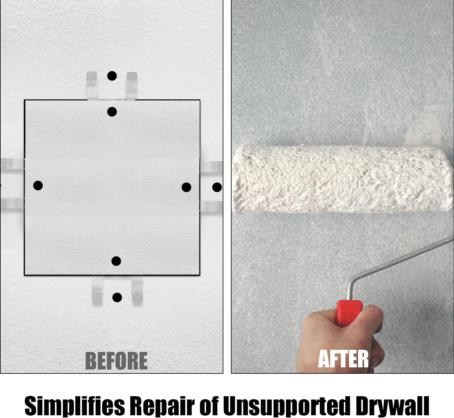 WallMate – No-Stud Drywall Repair Support Clip Kit