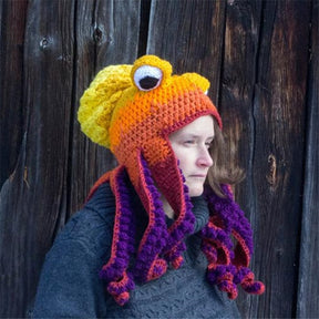 TentacleHue – Color Block Octopus Knitted Hat