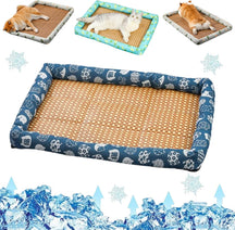 CoolNest – Breathable Rattan Cooling Pet Bed