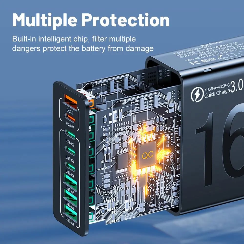 ChargePro – Universal 8 Port Fast Charging Hub