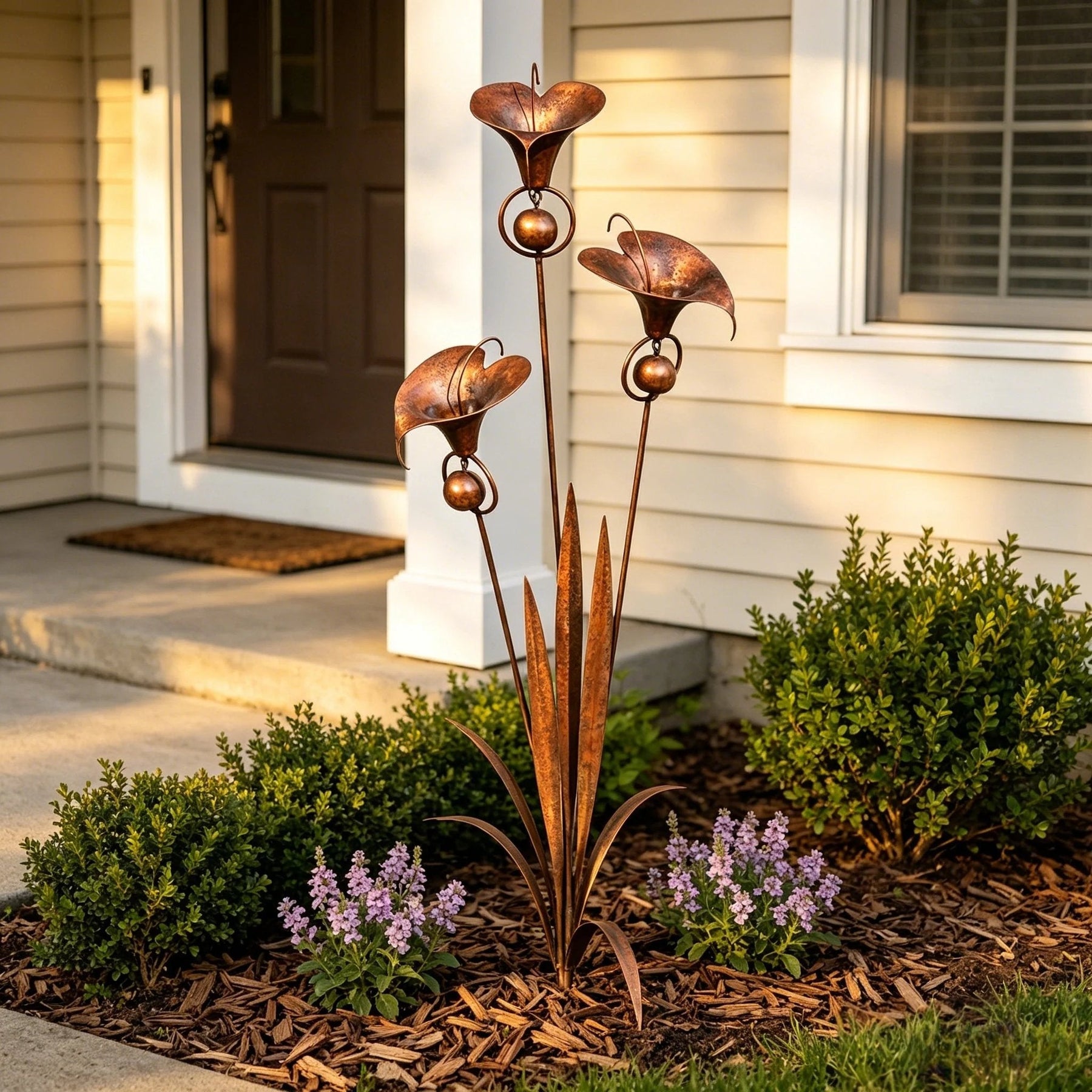 EmberPetal – Handcrafted Copper Lily Accent