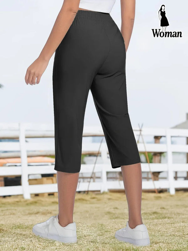 UrbanFlex – Lightweight Women Drawstring Summer Capris