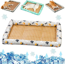 CoolNest – Breathable Rattan Cooling Pet Bed