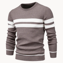 Zander Field Stripe Cotton Crewneck | Lupi