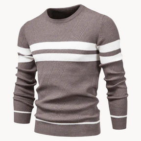 Zander Field Stripe Cotton Crewneck | Lupi