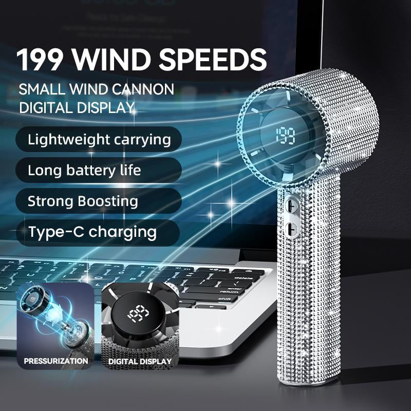 BreezeLux – Luxury Rechargeable Handheld Turbo Fan